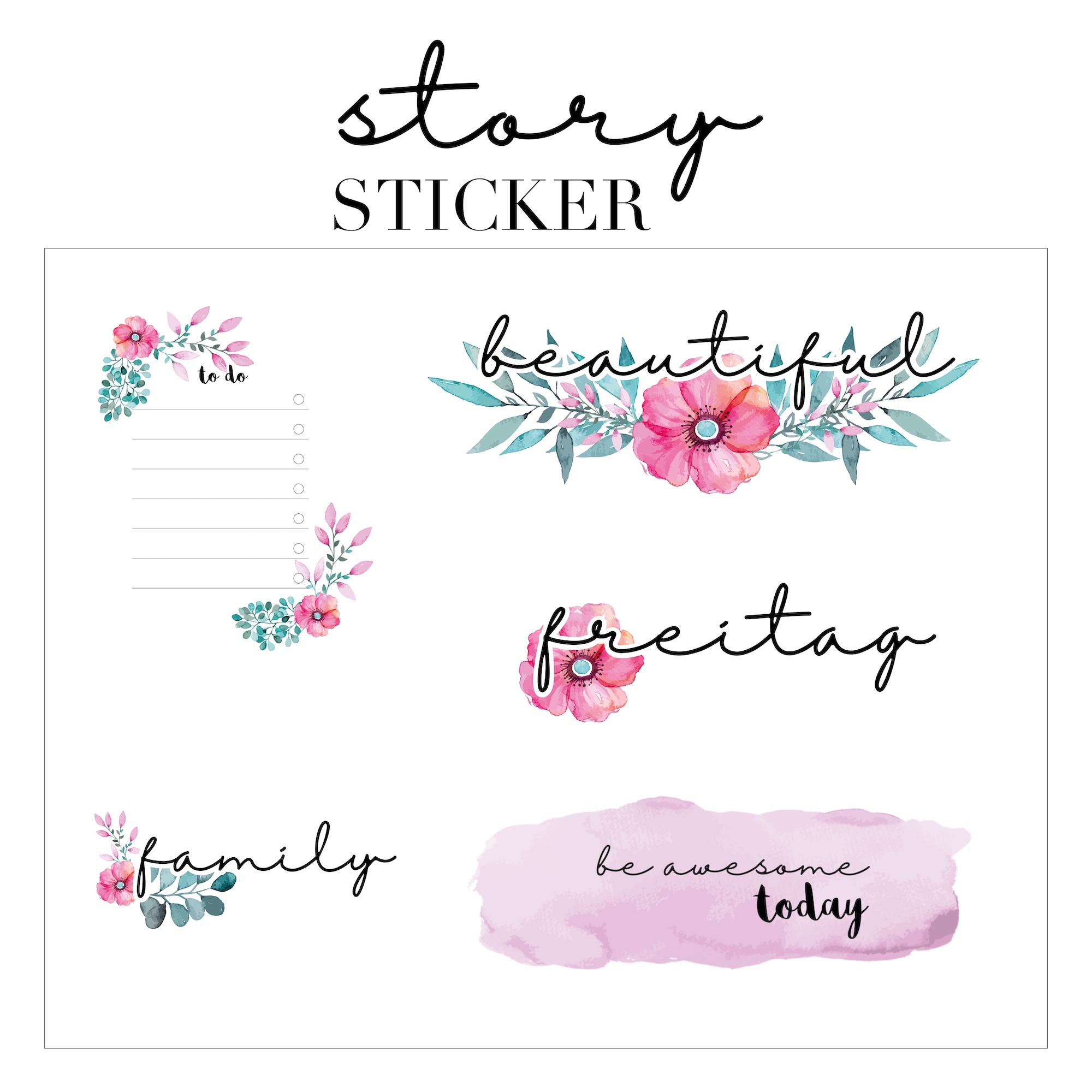  Instagram  Story  Sticker  FLOWER POWER halloBliss