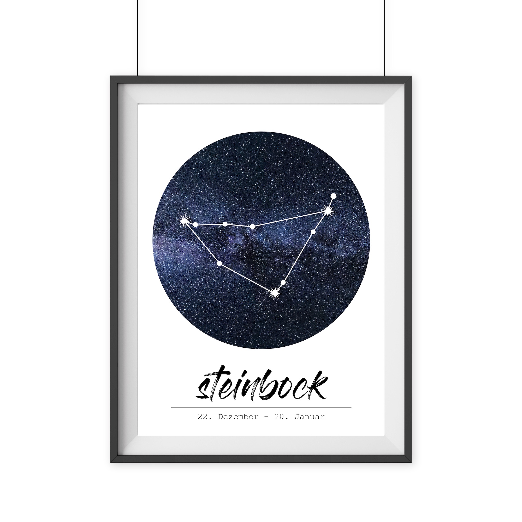 Poster Sternzeichen Steinbock Sternbild A4 Hallobliss